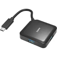 Hama USB-C (USB 3.2 Gen 2) multiport hub 4 poorten Zwart
