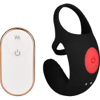 EIS , Vibrator, Sensuele siliconen anaal vibrator, 12,5 cm, waterdicht (IPX7), oplaadbaar, geïntegreerde penis- en testikelring