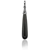 Zinzi - Zilveren Hanger - Pegel - Zwarte Steen (ZIH928Z)