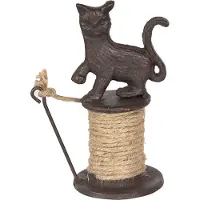 Clayre & Eef TOUWHOUDER KAT | 11*8*16 CM | BRUIN | IJZER | KAT | |