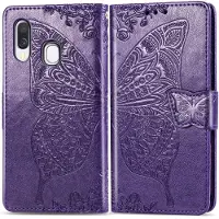 Mobigear Butterfly Bookcase voor Samsung Galaxy A40 - Paars