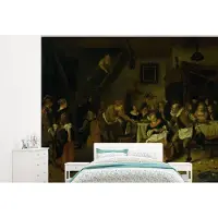 MuchoWow Behang - Fotobehang De Boerenbruiloft - Jan Steen - Breedte 375 cm x hoogte 300 cm