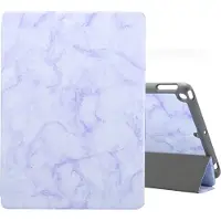 Mobigear Tri-Fold Pencilholder Bookcase voor Apple iPad 7 (2019) - Marmer Paars