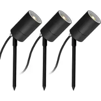 Ks Verlichting - Pin - tuinspot - 3x - Led - Verstelbaar - Modern - Spot - Zwart