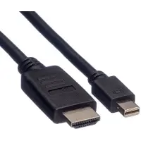 Roline Mini DisplayPort Kabel, Mini DP - HDMI, M/M, zwart, 1,5 m