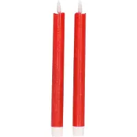 Peha Led dinerkaars | | 25.5 cm | 2 stuks (Bewegende vlam, Rood)