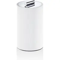 DECOR WALTHER Beauty Box Stone Met Deksel Groot Matt Wit Chrome