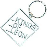 Rock Off Kings Of Leon - Block Logo Sleutelhanger - Wit