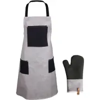 Gusta BBQ Schort en Ovenwant Giftset Pu Leer
