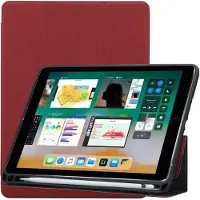 Mobigear Tri-Fold Bookcase voor Apple iPad 6 (2018) - Rood