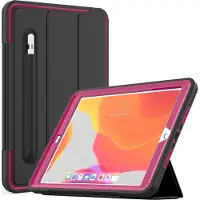 Mobigear Shockproof Tri-Fold Bookcase voor Apple iPad 9 (2021) - Magenta