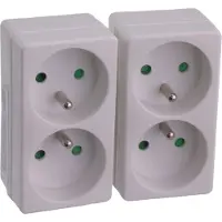 Profile Set van 2 domino's 2 x 10/16A wit