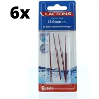 Lactona Ragers EasyClean XXL 12.0mm Donkerrood - 6 x 8 stuks - Voordeelverpakking