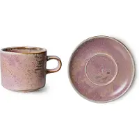 HK Living Home Chef kop met schotel 22 cl Rustic pink