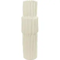 Light & Living Vaas Longa M - Keramiek - Wit - 17 x 58 x 17 cm (BxHxD)