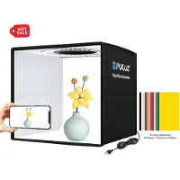 Puluz professionele fotostudio box – 40x40x40cm – 2x LED verlichting – 6 kleuren achtergronden – Draagbaar