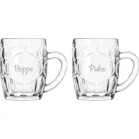 Libbey Gegraveerde Bierpul 55cl Pake & Beppe