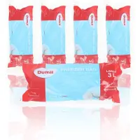 Dumil Diepvrieszakjes - 5 Rollen van 75 Stuks per Rol - Sluitstrip - 3 Liter Large Formaat