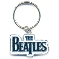 Rock Off The Beatles - Drop T Logo Sleutelhanger - Wit/Zwart