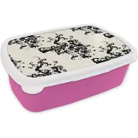 MuchoWow Broodtrommel Roze - Lunchbox - Brooddoos - Patronen - Zen - Abstract - 18x12x6 cm - Kinderen - Meisje