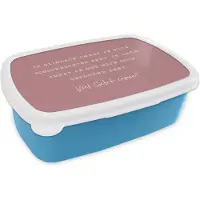 MuchoWow Broodtrommel Blauw - Lunchbox - Brooddoos - Trouwen - Spreuken - Schoondochter - 18x12x6 cm - Kinderen - Jongen