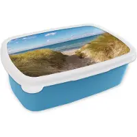 MuchoWow Broodtrommel Blauw - Lunchbox - Brooddoos - Strand - Wolken - Duitsland - 18x12x6 cm - Kinderen - Jongen