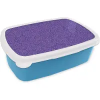 MuchoWow Broodtrommel Blauw - Lunchbox - Brooddoos - Mandala - Design - Abstract - Bohemian - 18x12x6 cm - Kinderen - Jongen