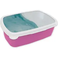 MuchoWow Broodtrommel Roze - Lunchbox - Brooddoos - Strand - Water - Australië - 18x12x6 cm - Kinderen - Meisje
