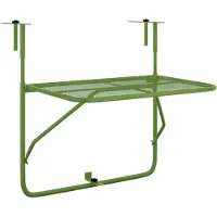 vidaXL Balkontafel 60x40 cm staal groen