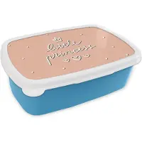 MuchoWow Broodtrommel Blauw - Lunchbox - Brooddoos - Quotes - Little princes - Spreuken - Kinderen - Kids - Baby - Meiden - 18x12x6 cm - Kinderen - Jongen