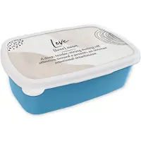 MuchoWow Broodtrommel Blauw - Lunchbox - Brooddoos - Woordenboek - Love - Spreuken - 18x12x6 cm - Kinderen - Jongen