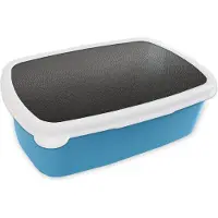 MuchoWow Broodtrommel Blauw - Lunchbox - Brooddoos - Leer - Lederlook - Rood - Licht - 18x12x6 cm - Kinderen - Jongen