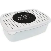 MuchoWow Broodtrommel Wit - Lunchbox - Brooddoos - Zus - Schoonfamilie - Quotes - Design - 18x12x6 cm - Volwassenen