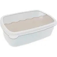 MuchoWow Broodtrommel Wit - Lunchbox Zomer - Wit - Roze - Brooddoos 18x12x6 cm - Brood lunch box - Broodtrommels voor kinderen en volwassenen
