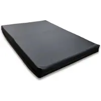 Topmast Jumbo - Hondenbed - Zwart - 100 x 75 cm - Leatherlook Hondenkussen - Hondensofa - Honden Ligbed - Hondenmatras