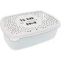 MuchoWow Broodtrommel Wit - Lunchbox - Brooddoos - Familie - Quotes - 'Ik heb de liefste oma' - Spreuken - 18x12x6 cm - Volwassenen