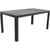 Van der Garde Tuinmeubelen Queens tuintafel antraciet - 160 x 90 cm.