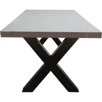 BUITEN living Lyon dining tuintafel betonlook 6 personen | polystone + staal | betonlook | 250cm