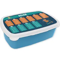 MuchoWow Broodtrommel Blauw - Lunchbox - Brooddoos - Kinderkamer - Delen - Educatief - Meiden - Jongetjes - Kinderen - Kindje - 18x12x6 cm - Kinderen - Jongen
