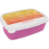 MuchoWow Broodtrommel Roze - Lunchbox - Brooddoos - Stadskaart - Heerlen - Nederland - 18x12x6 cm - Kinderen - Meisje