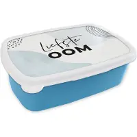 MuchoWow Broodtrommel Blauw - Lunchbox - Brooddoos - 'Liefste oom' - Spreuken - Quotes - Blauw - 18x12x6 cm - Kinderen - Jongen