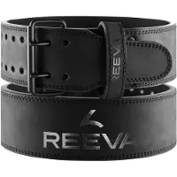 Reeva Leren Powerlifting Riem - Zwart - XL