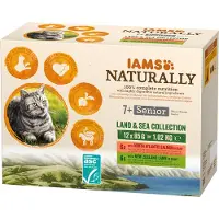 IAMS xplusx: Naturally Senior Multipack Land & Sea 12 x 85 gr