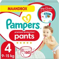 Pampers Premium Protection Pants maandbox maat 4 (9kg-15 kg) 160 luierbroekjes