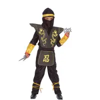 Ciao Srl. Kostuum - Ninja- Black - Ciao Srl. - 6-8 jaar (116-128) - Verkleedkleren