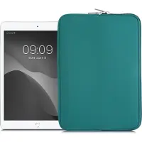 Kwmobile universele tablet hoes - Stevige stijlvolle hoes voor tablets - Neopreen tablet sleeve - geschikt voor 9,7"-11" Tablet - petrol