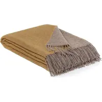 Most - Plaid Honey Mustard - Nieuw-Zeelandse wol - 130 x 190 cm - geel