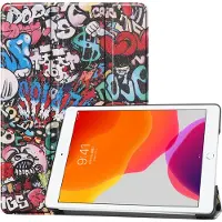 Mobigear Tri-Fold Bookcase voor Apple iPad 7 (2019) - Graffiti