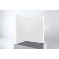Best design Inloopdouche Dalis White 110x200xm 8mm Nano Glas Mat Wit