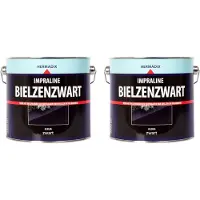 Hermadix impraline bielzenzwart - zwart - zijdemat - voor bielzen en geïmpregneerd hout - bladdert niet - 2 x 2,5 liter
